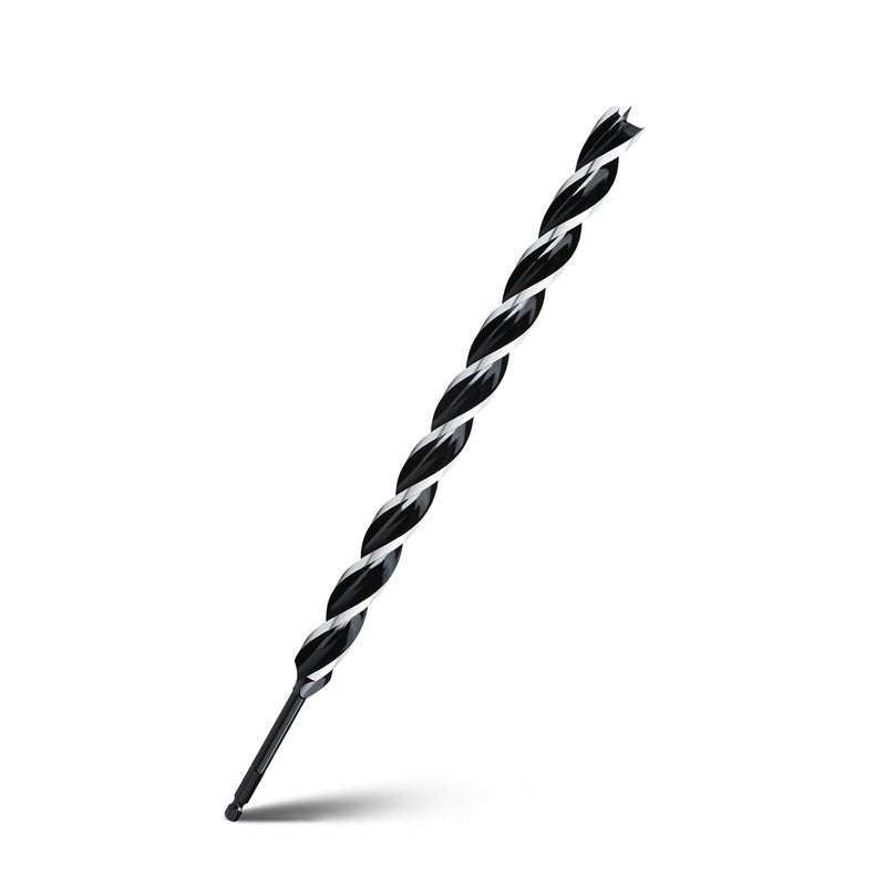 WOBLLMX 3/4" x 17" Auger Drill Bit for Wood, Hex Shank Tri Flute Ship Auger Long Drill Bit for Soft and Hard Wood,Tree Stump,Plastic,Drywall and Composite Materials - Image 1